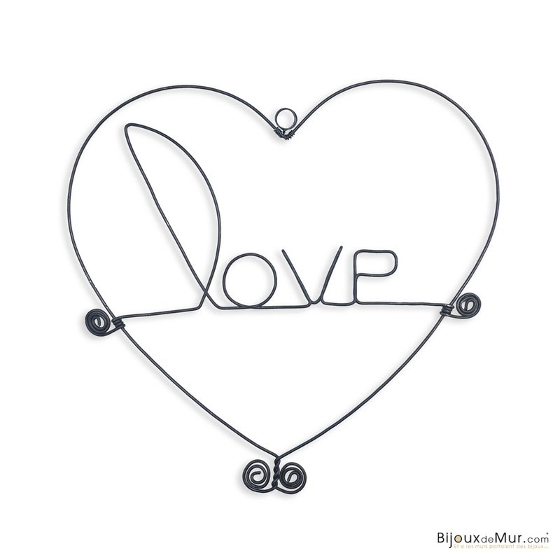 Heart frame "Love" Valentine's Day - to pin - Wall jewelry