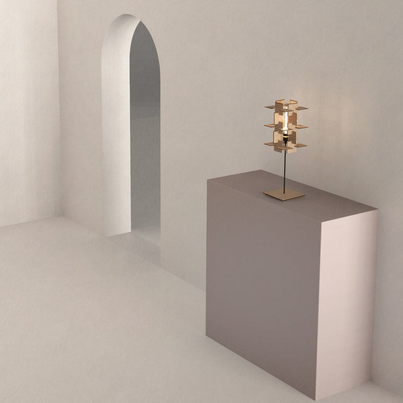Modu tafellamp 'Donker hout'