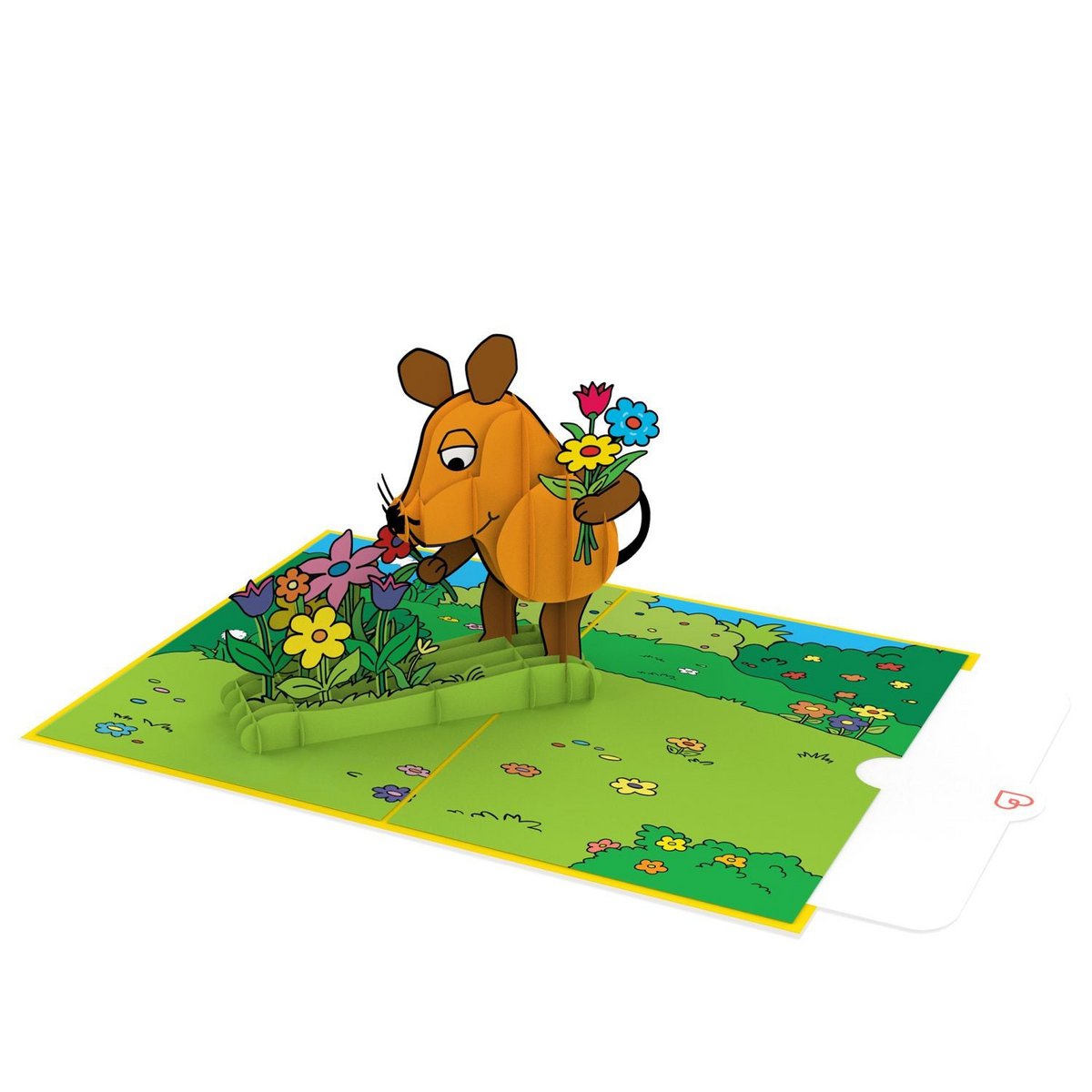 The Mouse® floral greeting pop-up card