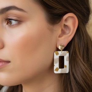 TERRAZZO GOLD&SAND – Terrazzo Clay Earrings