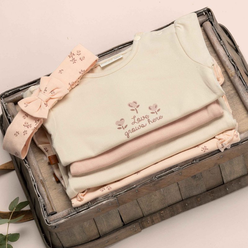 T-Shirt Love Grows Here Baby | Sheer Pink