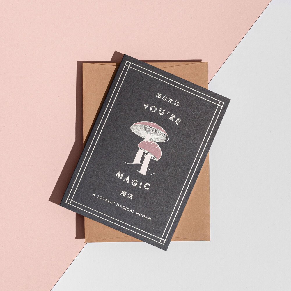 'You're Magic' Mushroom Card - Harvest Envelope