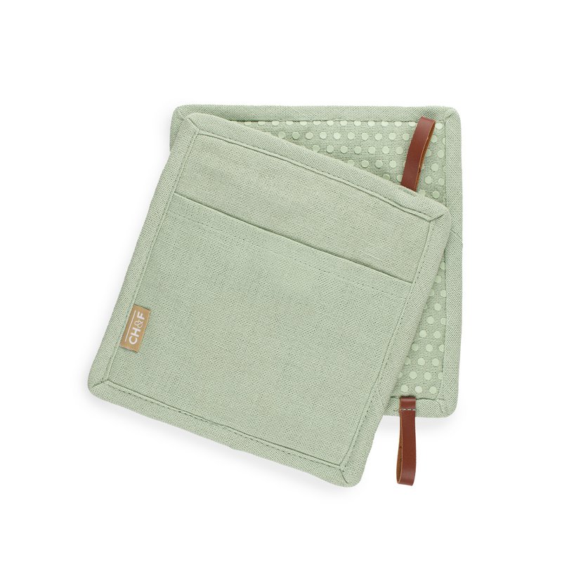 CH&F Grydeholder med Lomme | Silikone prikker |  20x20 cm
