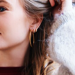 Rustfri bøjle 50mm 'basic' - guld