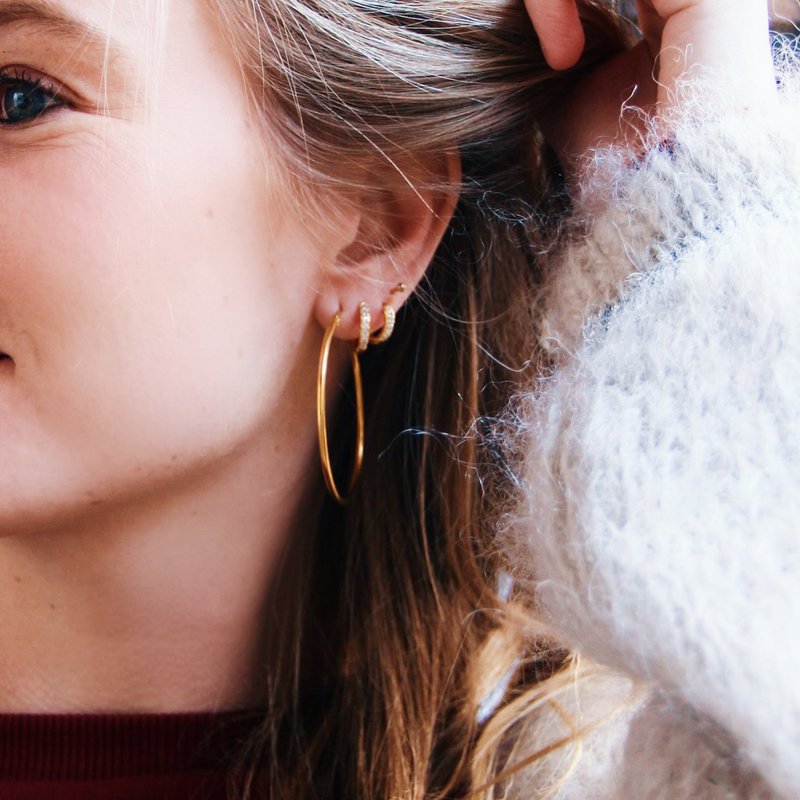 Rustfri bøjle 50mm 'basic' - guld
