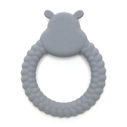 HIPPO | Soft Silicone Teething Toy | Steel