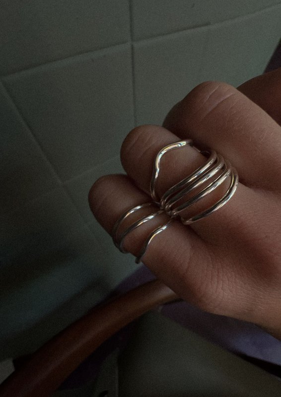 Bague Reef Break Wave Argent