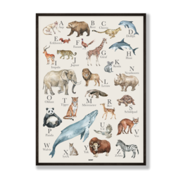 Alfabetposter "dieren" | POSTER 50x70 