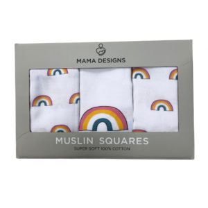 Muslin Squares - Rainbow - 3 pack