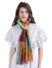 Silk scarf ladies panna