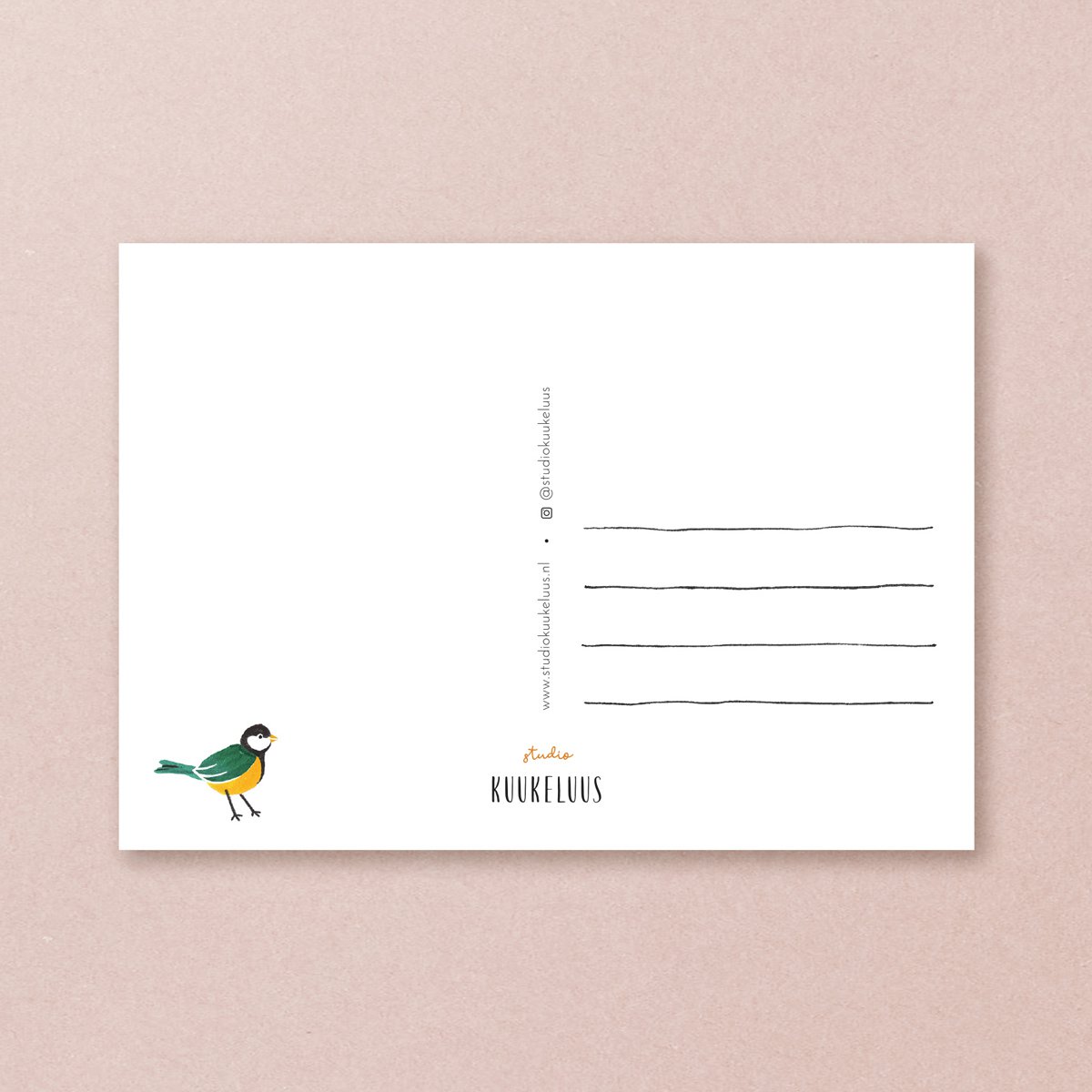 Postcard | Great tit | Birds