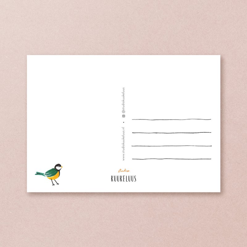Postcard | Great tit | Birds