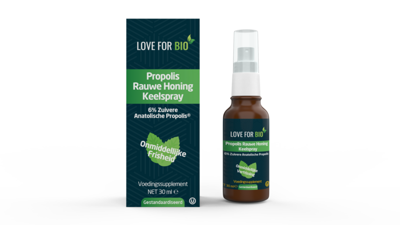Love For Bio | Propolis Raw Honey Throat Spray – 6% Pure Anatolian Propolis