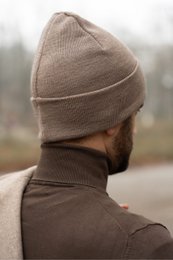 NAOMI hat – 100% merino wool – taupe
