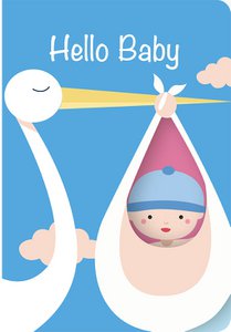 Greeting card Fun-Cut "Hello Baby-Blue"