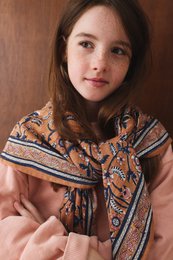 Foulard Adulte Dheli Abricot 100 cm
