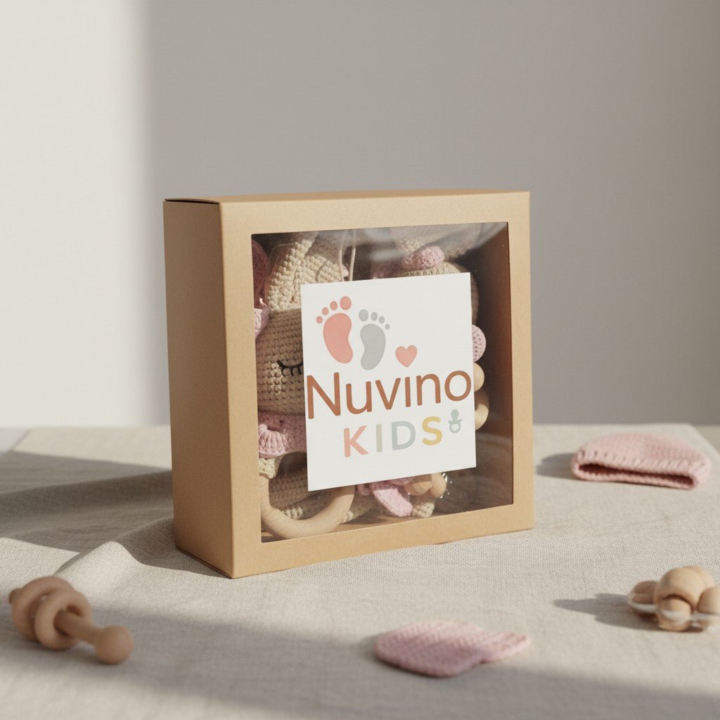 Nuvinokids® 6-delt bomuld Barselsgavesæt Bunny