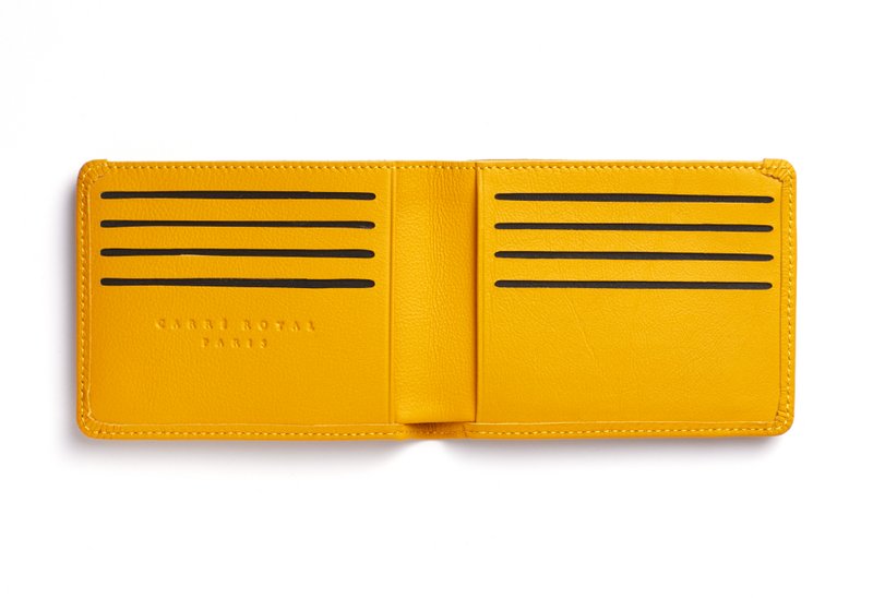 Gul minimalistisk tegnebog
