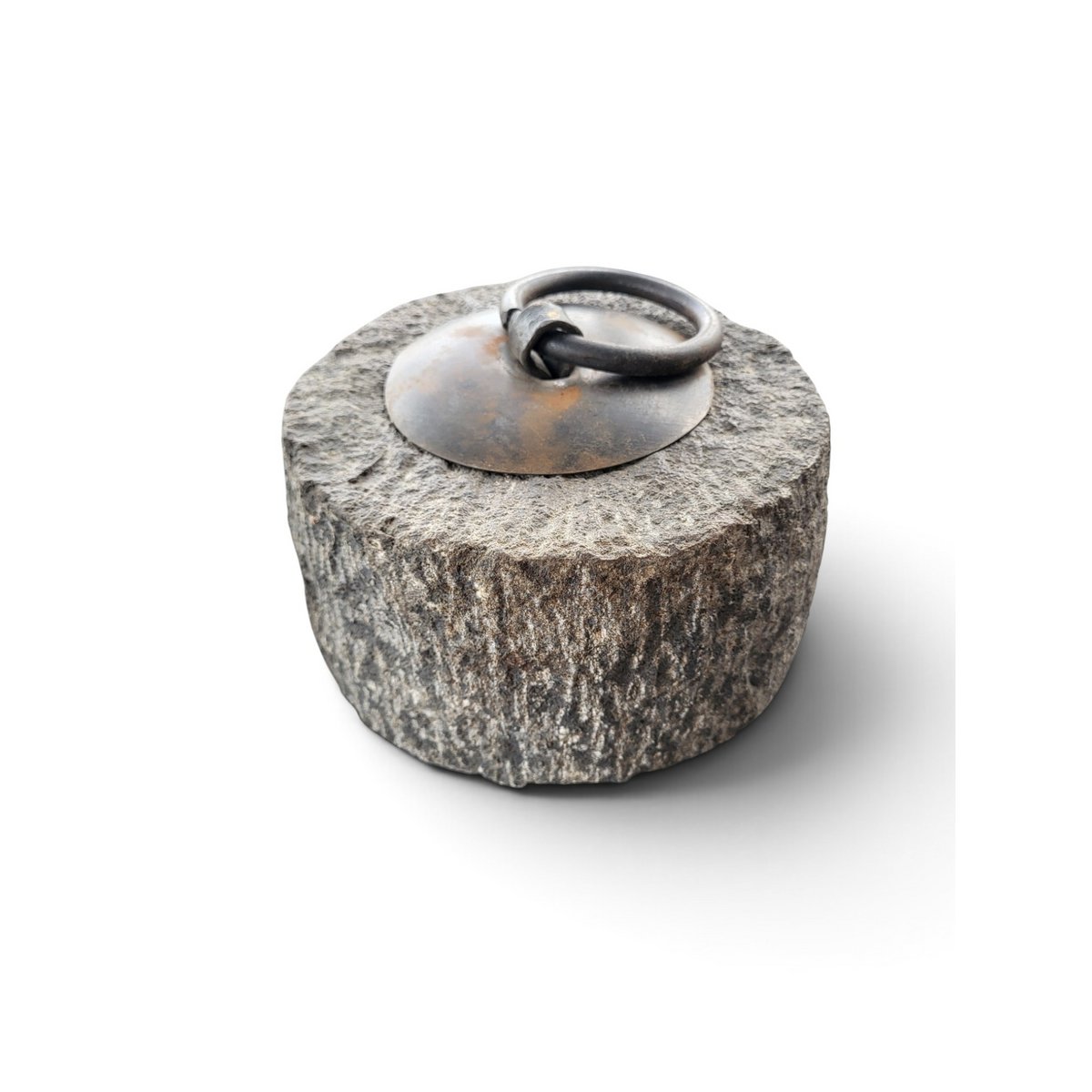 Door stone stopper with Aged Iron Ring