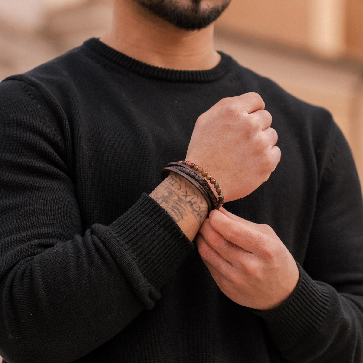 Lederarmband "Stone"