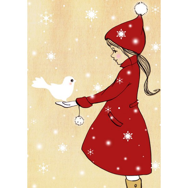Postkarte Elle & The Snowdove