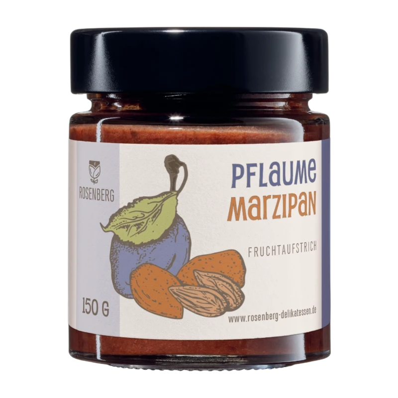 Organic fruit spread plum marzipan
