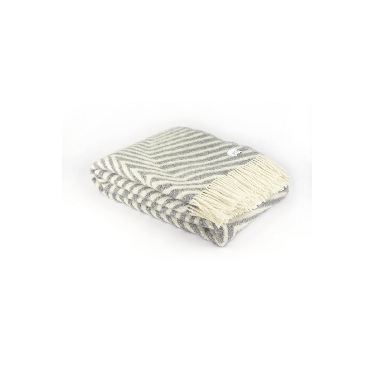 Wool blanket / cuddly blanket leaves granite