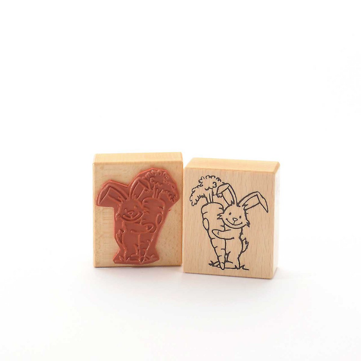 Stempel: Hase mit Möhre
