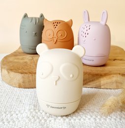 Set of 4 silicone bath toys Earth tones