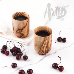 Tazze personalizzate in legno d'ulivo – Tazze da caffè e tè in legno fatte a mano