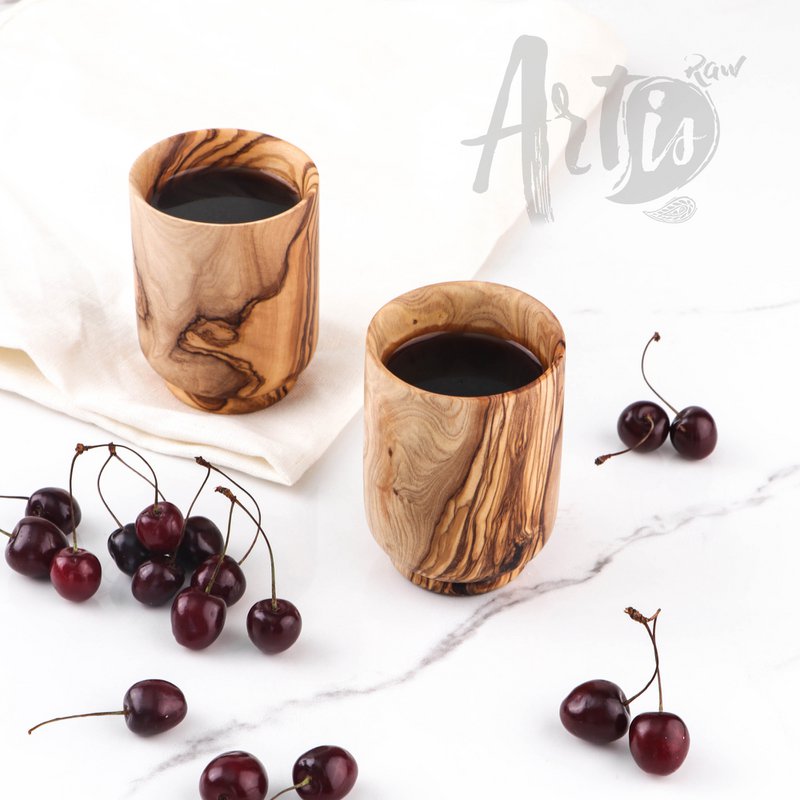 Tazze personalizzate in legno d'ulivo – Tazze da caffè e tè in legno fatte a mano