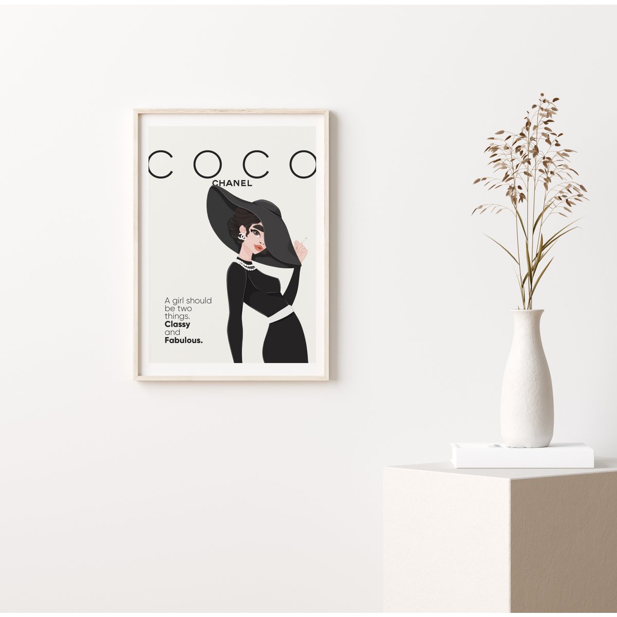 Coco Chanel - Vægkunst (A4)