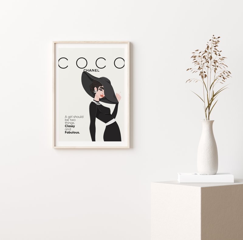 Coco Chanel - Wall Art (A4)