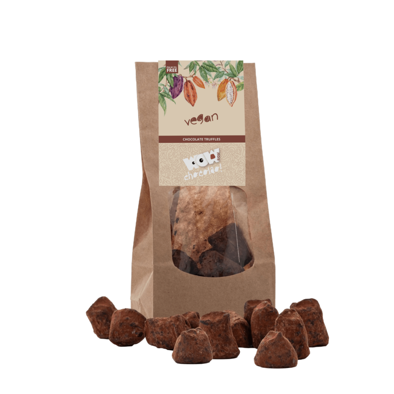 Veganske chokoladetrøfler - Bionedbrydelig taske 130 g