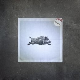 Taschentuch aus Baumwolle weiß Wildschwein