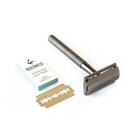 Rasoir de Sûreté Anthracite | zéro déchet | Rasage sans plastique