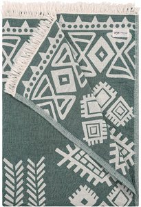 XXL beach towel 100% cotton 220x180cm Nomade Emerald