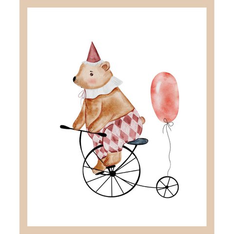 Rahmenbild - Bär auf Fahrrad