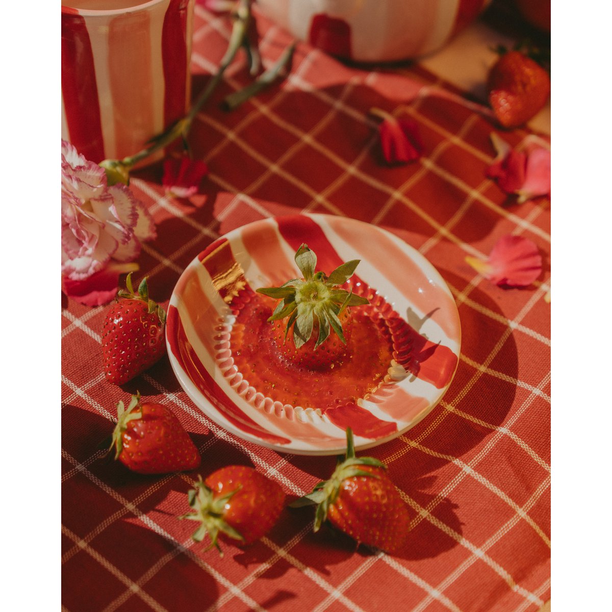 Knoflookrasp Keramisch Bord - Roze en Rood - Lieverd