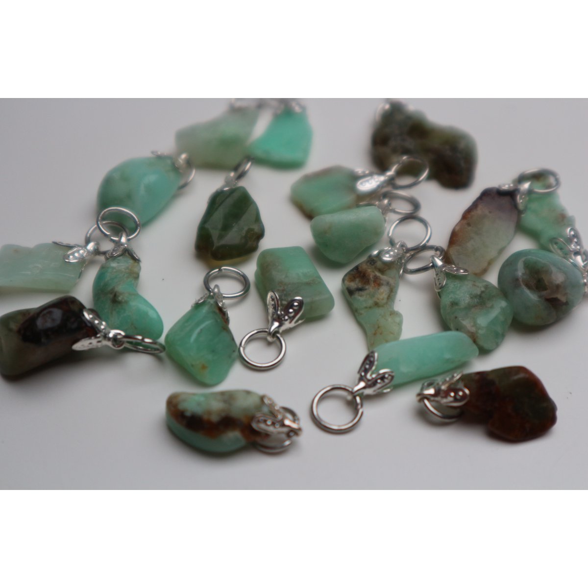 Chrysoprase pendants