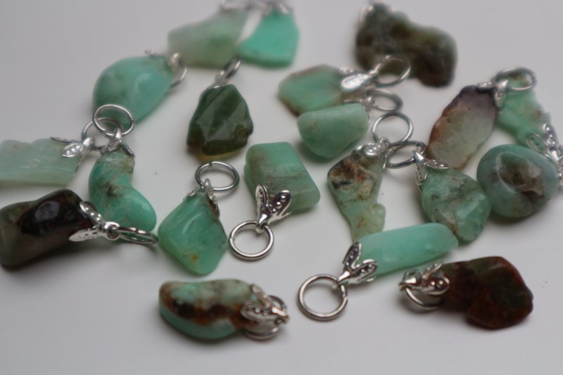 Chrysoprase pendants