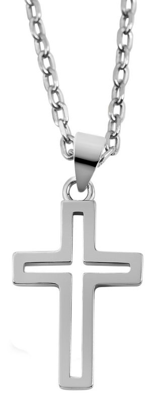 "Masih" 925/- echt zilveren kruishanger, 925/gerhodineerd (zonder ketting)