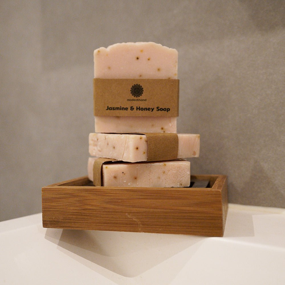 Goat Hair Bath Glove with Jasmine & Honey Soap