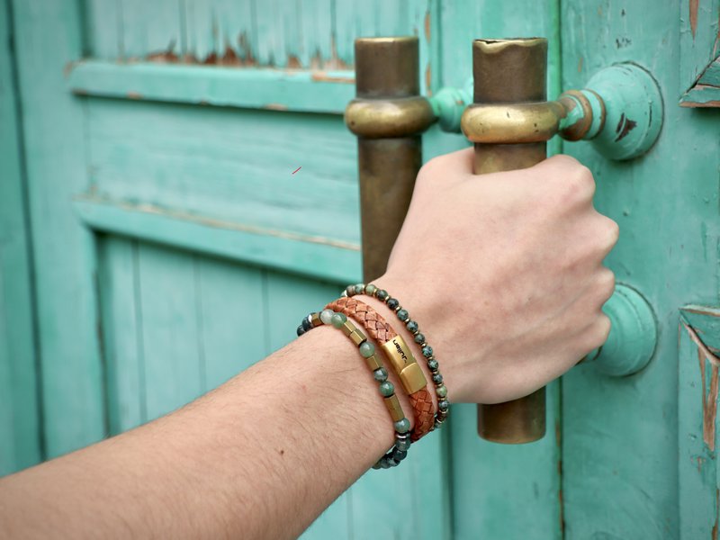 Morse code armband Papa mosagaat