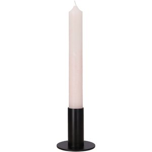 Metal candle holder Country Home, D4cm, H10cm, base D10cm, black