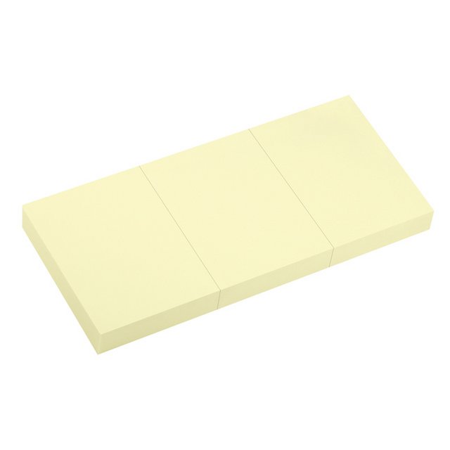Info notities 50x40mm geel 3 blokken a 100 vel