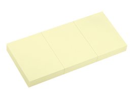 Info notities 50x40mm geel 3 blokken a 100 vel