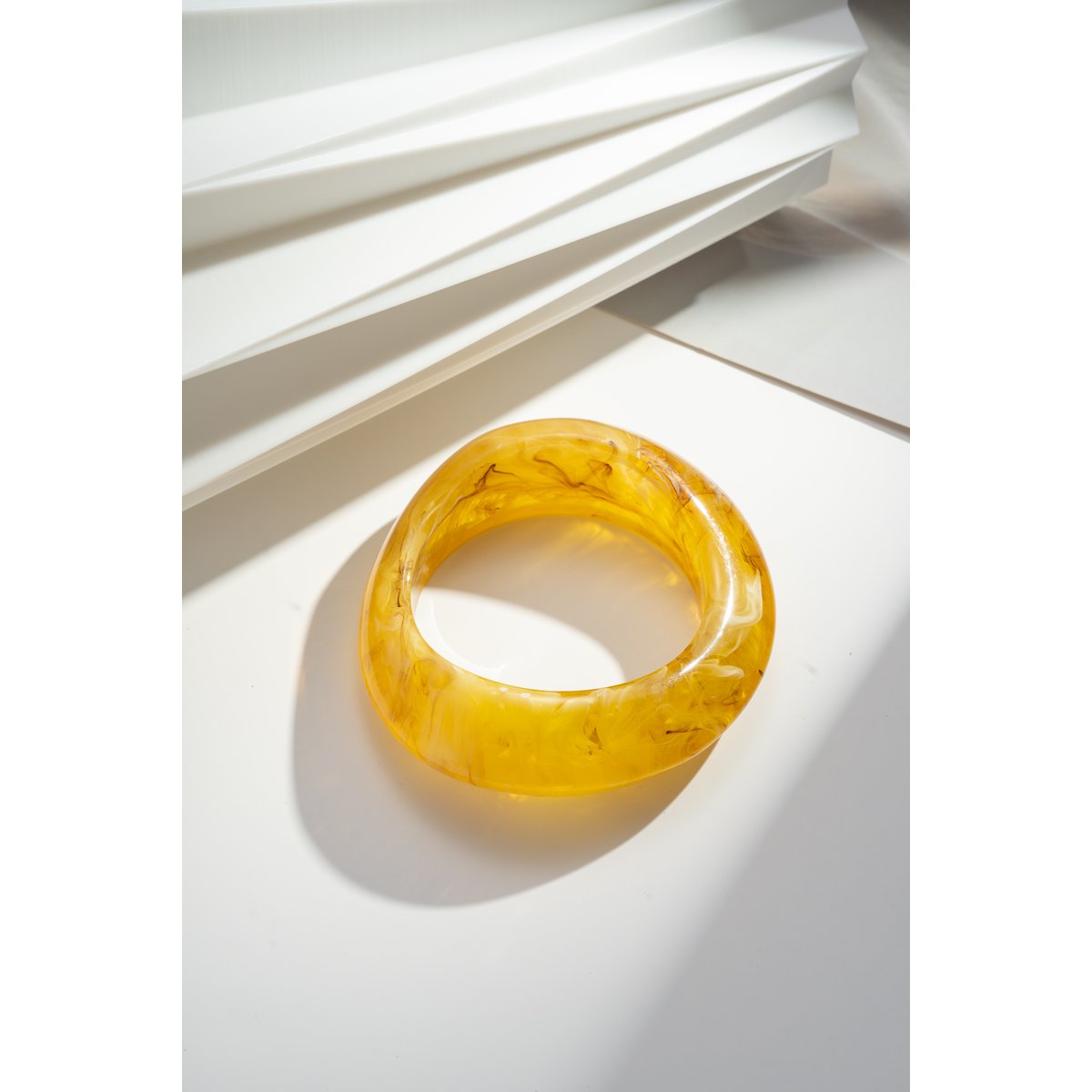 Lot 3 dameshars jack armbanden - bruine groene mosterd