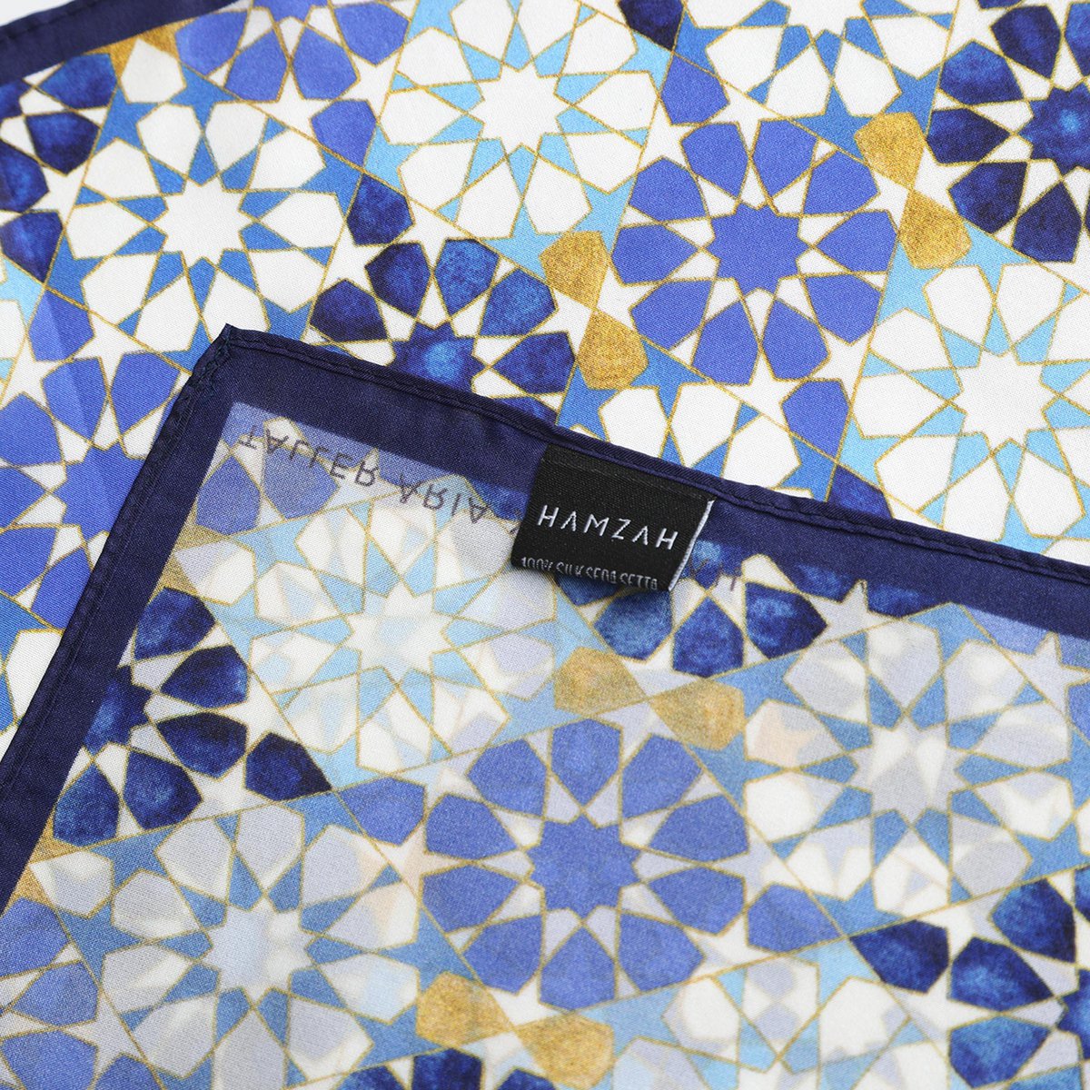 Blue Neck Scarf 100% Silk DalAhorra
