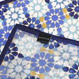 Blue Neck Scarf 100% Silk DalAhorra